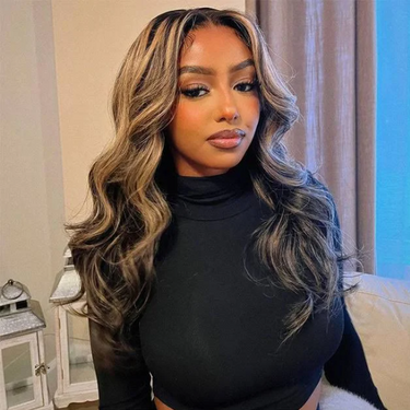 Pre Cut Lace | Upgrade Breathable Airy Cap Piano Color 1B/30 13X4/6x5 Body Wave/Straight HD Lace Frontal Pre-plucked Easy Wear And Go Wig