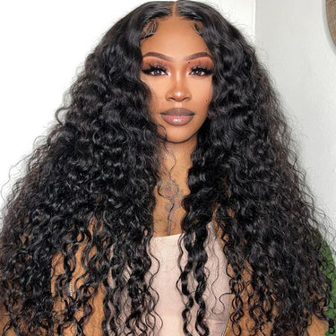 4x4 Deep Wave Lace Closure Wigs High Quality Human Hair Wigs