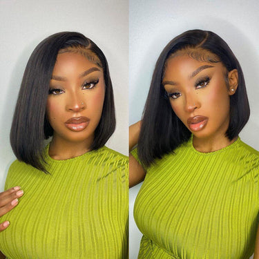 Short Bob Transparent Lace 13x4 Bob Wigs Straight Lace Frontal Wig