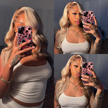Blonde And Brown Ombre Body Wave 13x6 Glueless Wigs Model Review