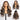 Platinum Blonde Balayage Highlights Glueless Wig Model In Different Angles