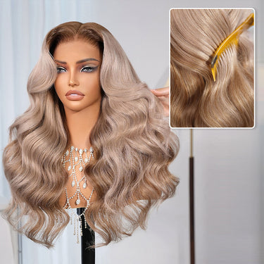 Ash Blonde Highlights on Brown Hair Wigs