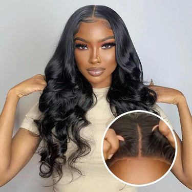 (Super Deal) Glueless 5X6 Lace Closure Human Hair Wigs Body Wave 100% Virgin Human Hair Wigs Pre-Cut With Natural Hairline