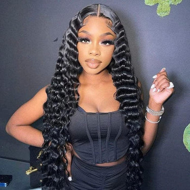 Breathable Dome Cap 13x4 Lace Wig Loose Deep Wave Human Hair Easy Wear And Go Wig