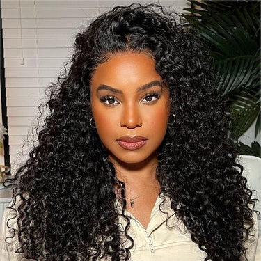 Pre Cut Lace | Real Glueless 6x5 HD Lace Wig Jerry Curly Invisible Bleached Knots Human Hair Wear And Go Wig