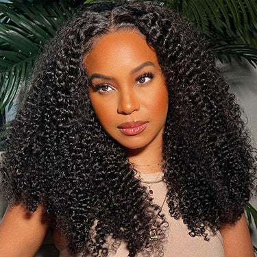 Pre Cut Lace | Kinky Curly HD Lace Closure Wig With Pre-plucked Edges 6X5 HD Lace Closure Wig Easy Wear And Go