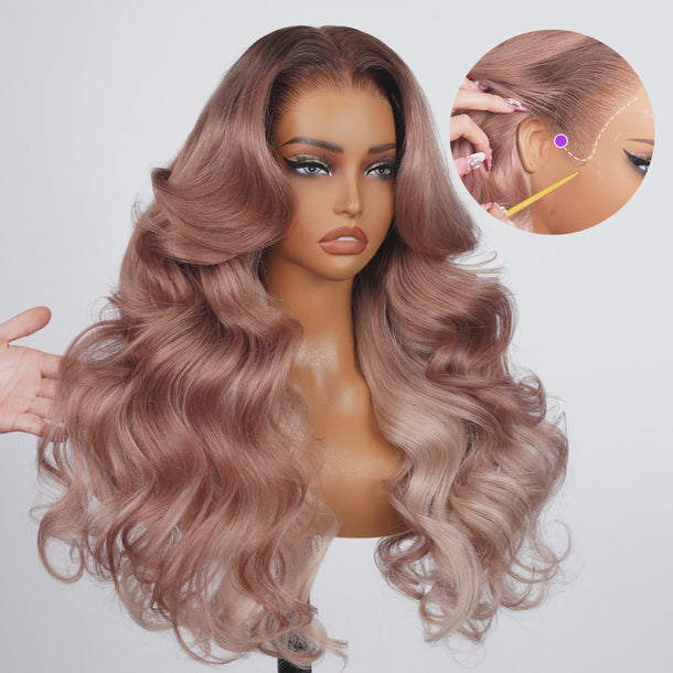 Strawberry Blonde Ombre 13x6 Glueless Wig Reveal Ears &autoplay