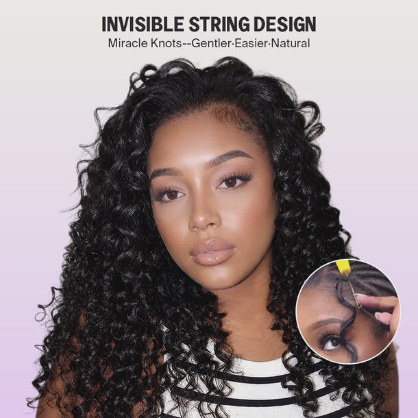 Water Wave Feather Crochet Hair Extensions Invisible String &autoplay
