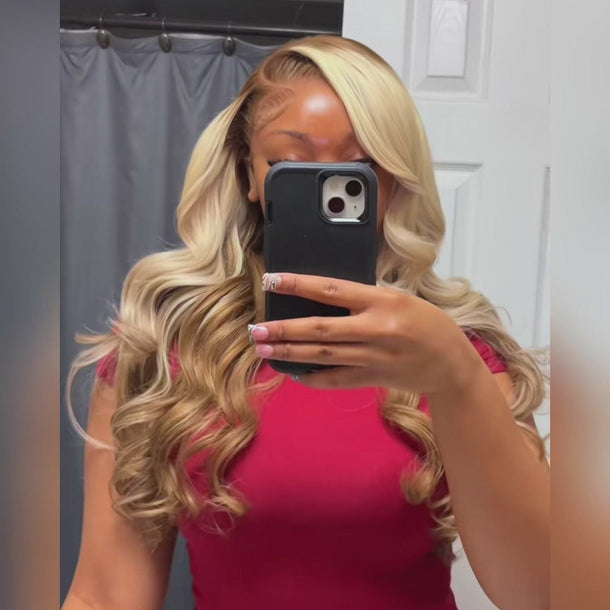 Champaign Blonde And Brown Ombre Lace Front Wig Install And Show Video