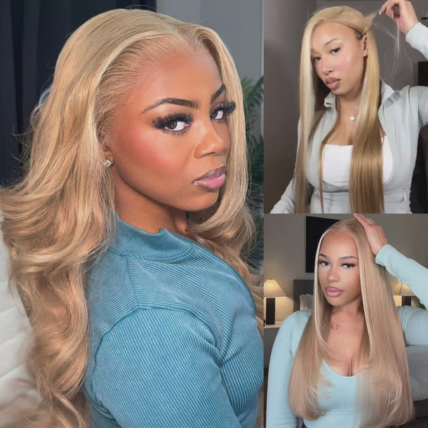 Milk Tea Brown With Highlights Glueless Wig Video Show