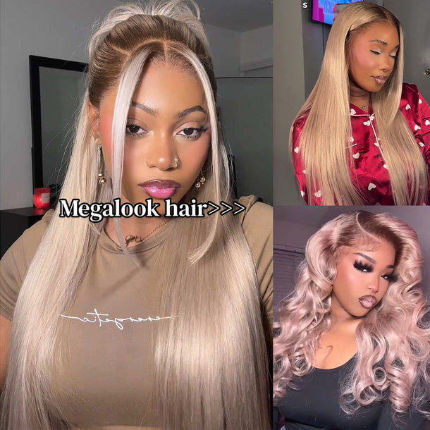 Ash Blonde Ombre 13x6 Glueless Wig Three-Step Install Video Collection