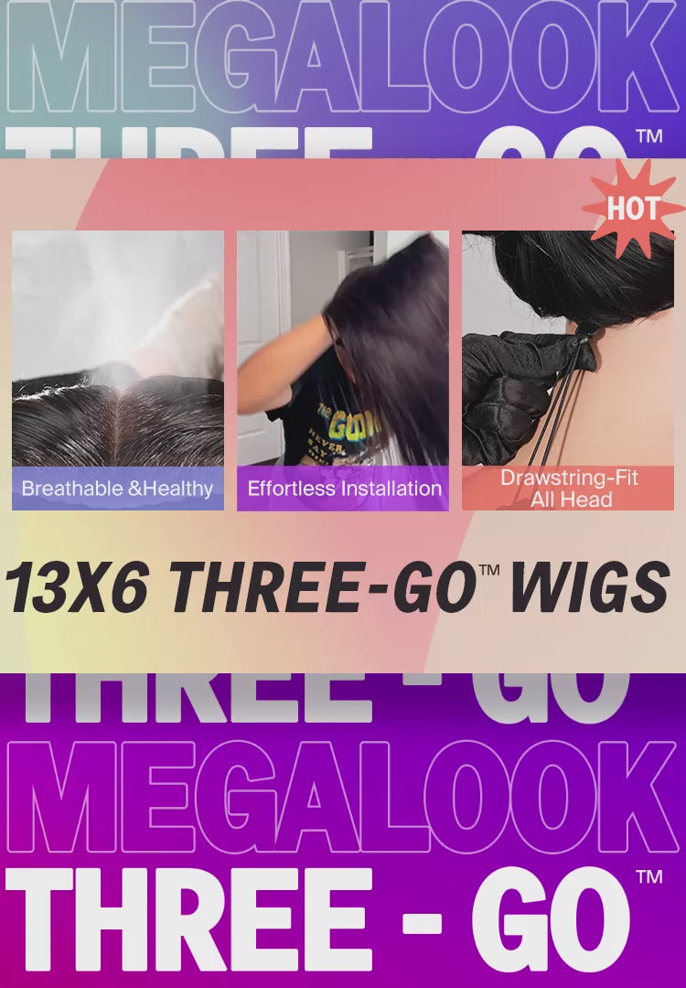 Megalook Banner for 13x6 Three-Go Wig-m