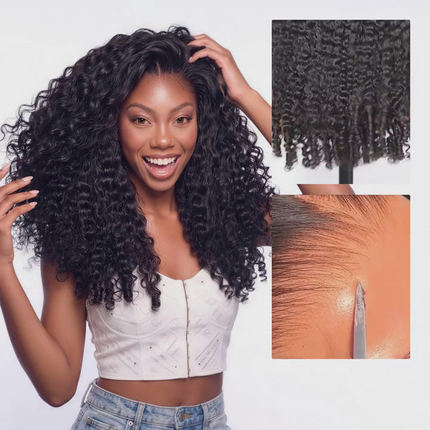 Burmese Curly Zero Wear HD Lace Wigs High Density Details &autoplay