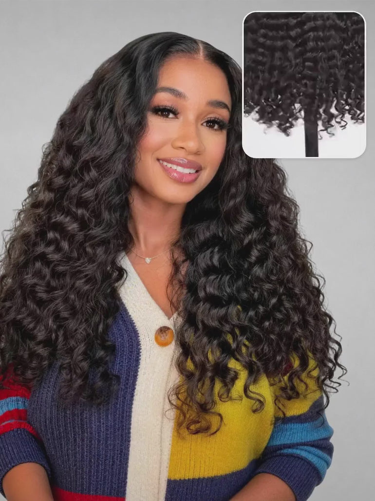 Deep Wave 13x6 Three-Go™ Glueless Wig With Finger Coil Ends &autoplay