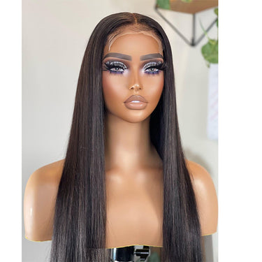 Glueless Human Hair Wigs 5x5 HD Lace Closure Wigs Already Bleached Knots With Baby Hair