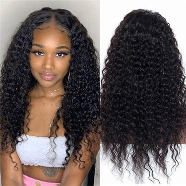 Megalook Bogo Free 4x4 Deep Wave 26 Inch Lace Closure Wigs High Quality Human Hair Wigs