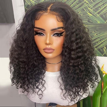 {Super Deal } Deep Wave Bob Wig 13x6 Lace Front Human Hair Wigs For Women Black PrePlucked With Baby Hair(No Code Available)