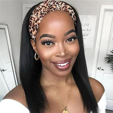 Affordable Headband Wig Non-Lace Straight Human Hair Wig