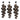 Mèches Balayage Colorées 3/4 Bundles Avec Fermeture Frontal en Dentelle 13x4 Cheveux Humains Vierge Ondes Corporelles