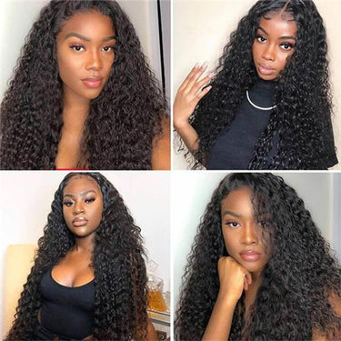 Megalook Bogo Free 4x4 Deep Wave 26 Inch Lace Closure Wigs High Quality Human Hair Wigs